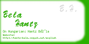 bela hantz business card